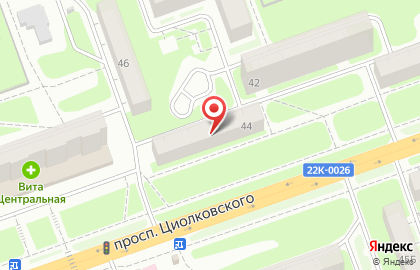 Производственно-торговая компания Массив+ на ​проспекте Циолковского на карте