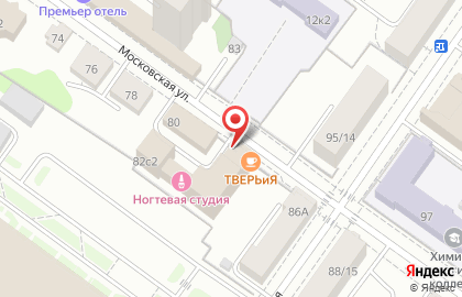 Студия фитнес на Московской улице на карте