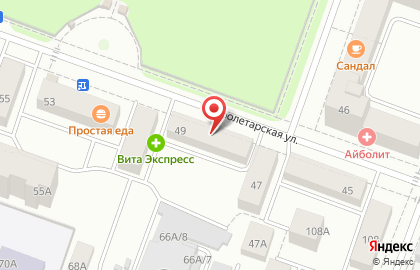 Любава на Пролетарской улице на карте