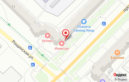 Медицинская компания Инвитро в Санкт-Петербурге на карте