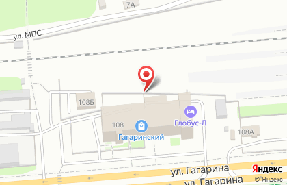 Микрос на улице Гагарина на карте