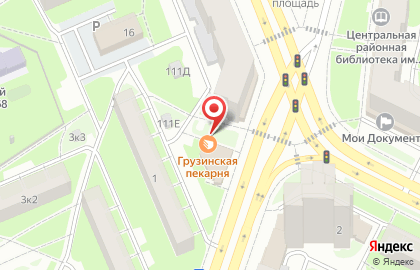 Грузинская пекарня на улице Бабушкина на карте