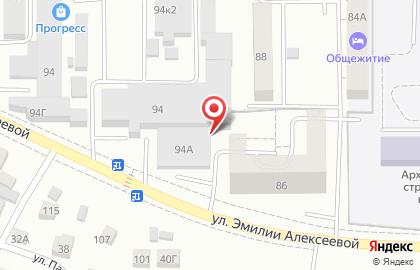 Автосервис Трак на улице Эмилии Алексеевой на карте