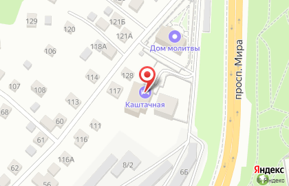 Гостиница Каштачная на улице Мира на карте