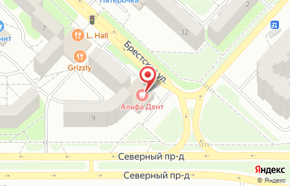 Магазин товаров для взрослых Забавки на улице Брестская на карте