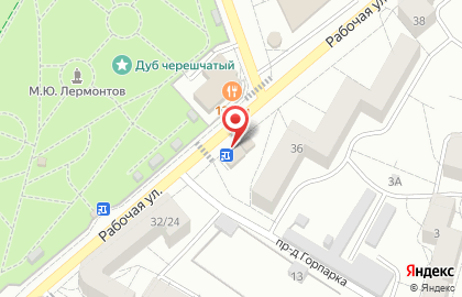 Продуктовый магазин на Рабочей, 36Б на карте