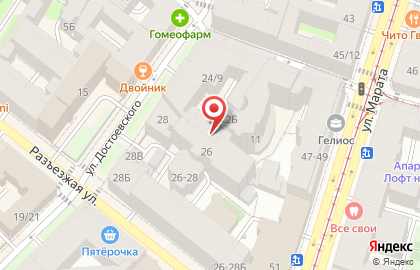 Старый Город на улице Достоевского на карте