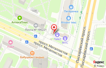 Офис продаж Билайн в Красногвардейском районе на карте