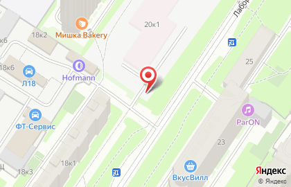 Автостоянка на Лабораторном проспекте, 18Б на карте