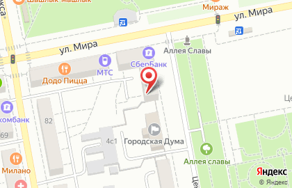 Сбербанк России на улице Мира на карте
