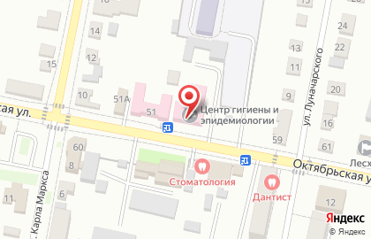 Санитарно-эпидемиологическая станция Санитарно-эпидемиологическая станция на Октябрьской улице на карте