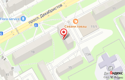 Торгово-производственная компания ОКНА ВЕКА на проспекте Декабристов на карте