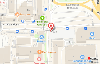 Зоомагазин ЗооГалерея на улице Желябова на карте