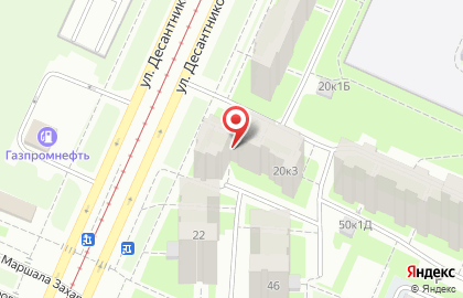 Городская поликлиника №106 на улице Десантников на карте