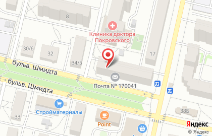 Банкомат Почта Банк в Твери на карте