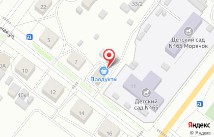 Продовольственный магазин на Судостроительной улице на карте