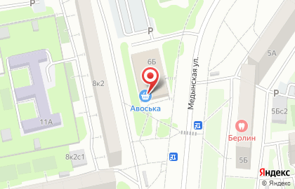 Авоська на улице Академика Янгеля (ул Медынская) на карте