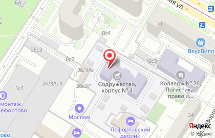 Школа с дошкольным отделением Содружество на метро Площадь Ильича на карте