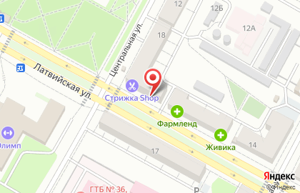 Мини-маркет Пив & Ко на Латвийской улице на карте