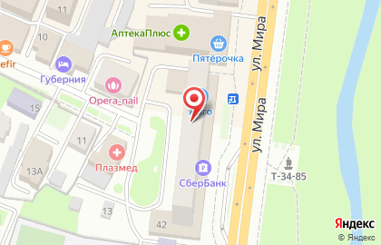 Белорусский трикотаж, ИП Новицкая Т.Б. на улице Мира на карте