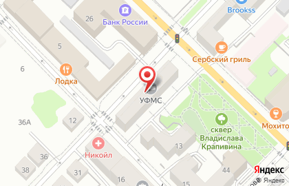 Управление по вопросам трудовой миграции МВД России по Тюменской области на улице Семакова на карте
