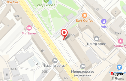 Представительство в г. Казани МСП Банк на карте