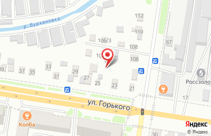 Рекламные конструкции 3х6 на улице Горького на карте