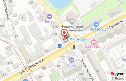 Туристическая компания Русские сезоны на улице Суворова на карте