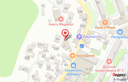 Магазин Ивановский текстиль в Хостинском районе на карте