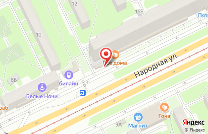 Кафе-бистро на Народной, 16а на карте