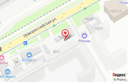 Частная охранная организация Кубань-Безопасность на Новороссийской улице на карте