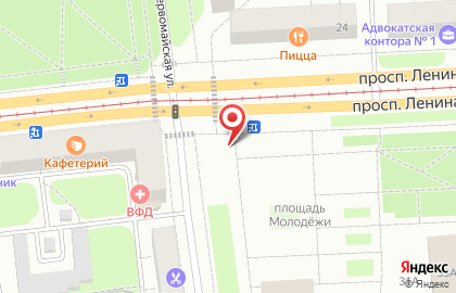 Киоск по продаже цветов на Первомайской улице на карте