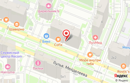 Автошкола AvtoBot на бульваре Менделеева на карте