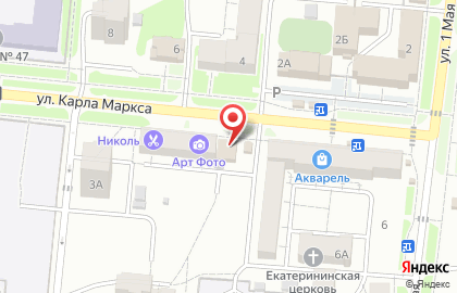 Магазин молочной продукции Белый замок на улице Карла Маркса на карте