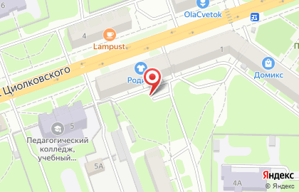 ЗАО Банкомат, Москомприватбанк на проспекте Циолковского на карте