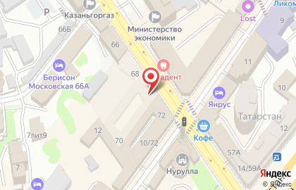 Текстильный магазин 1000 и 1 ночь на Московской улице на карте