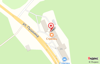 Магазин продуктов на улице Пушкина на карте