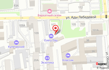 Автоцентр Скорая Автотехпомощь на улице Ады Лебедевой на карте