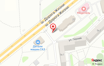 Шиномонтажная мастерская в Санкт-Петербурге на карте