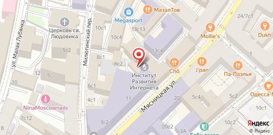 Бар Nebar на Мясницкой улице на карте