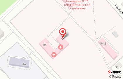 Поликлиника, Клиническая больница №7 в Заволжском районе на карте