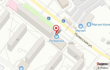 Супермаркет Пятёрочка на Полесской улице на карте