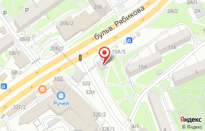 Спортлото на бульваре Рябикова на карте