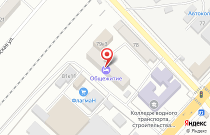 Общежитие в Заводском районе на карте