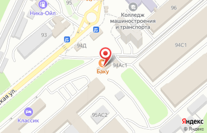 Ресторан Баку в Советском районе на карте