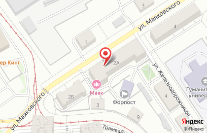 Магазин напольных покрытий Империя пола и дверей на улице Маяковского на карте