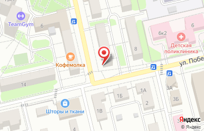 Продуктовый магазин на ул. Победы, 10 на карте