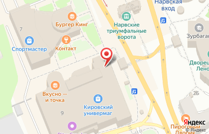 Магазин постоянных распродаж Галамарт на площади Стачек на карте
