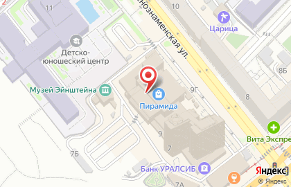 Магазин товаров для салонов красоты Форвард на Краснознаменской улице на карте