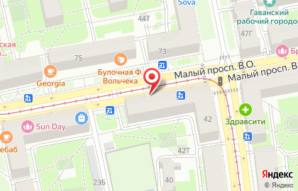 Магазин разливного пива ГлавПиво в Василеостровском районе на карте